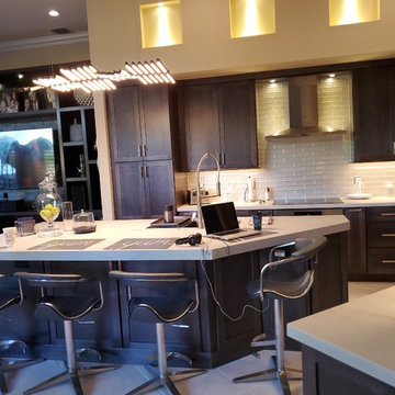 Full Kitchen Remodel Featuring Smoke Cabinets & Quartzite Countertops