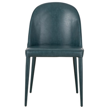 First of A Kind Burton Dining Chair Dark Teal Vegan Leather