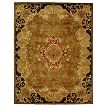 Safavieh Classic Collection CL234 Rug, Gold/Cola, 7'6"x9'6"