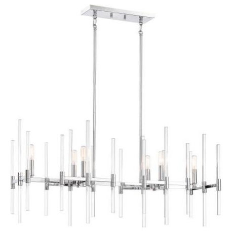 Minka Lavery 3096-77 Pillar 6 Light 38"W Linear Chandelier - Chrome