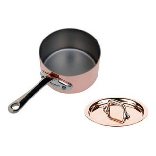 Mauviel M'Cook 5-Ply Polished Stainless Steel Sauce Pan With Lid, And Cast  Stainless Steel Handle, 3.4-qt, Made In France