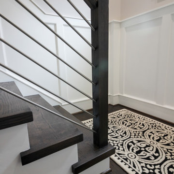 Project #72 | Modern Staircase with Horizontal Steel Rod Railing