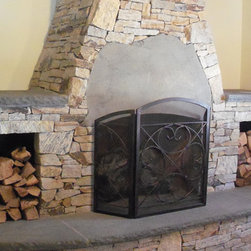 Chestnut Ridge Ashlar Fireplace - Siding And Stone Veneer