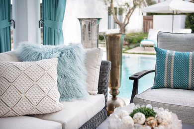 Inspiration for a transitional exterior home remodel in Orange County