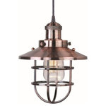 Maxim Lighting - 13.25" Mini Hi-Bay One Light Pendant Antique Copper - Small pendants reminiscent of yesteryear are available in your choice of Bronze, Antique Copper, Satin Nickel, and Polished Nickel. In addition to the numerous metal shades, glass shades in Clear, Mirror Smoke, and Satin White are also offered. The optional Antique Replica light bulb adds to the authentic look.* Number of Bulbs: 1*Wattage: 60W* BulbType: Medium Base* Bulb Included: No