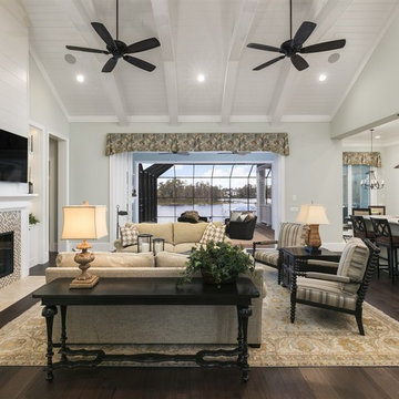 Coastal inspired estate sited on over one acre on Lake Butler in Windermere
