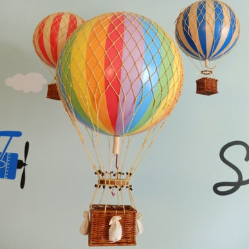Up, Up & Away, Boy & Girl Twin Nursery