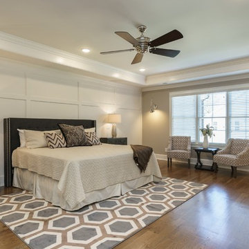 Large Master Bedroom with Millwork