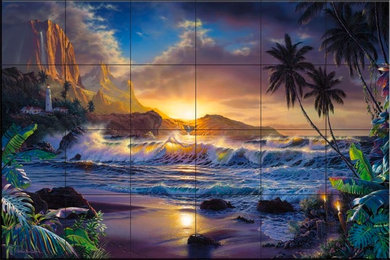 Christian Reese Lassen Waterview and Waterfall Tile Murals