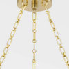 Rosendale LED Chandelier, Small, Aged Brass Finish