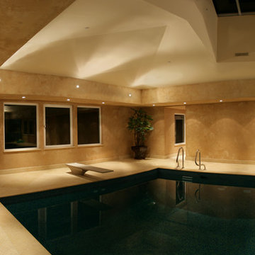 Residential Indoor Pool - Artisan Limestone Plaster