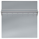 Ancona - Ancona 30" Stainless Steel Backsplash with Shelf and Rack - Add a touch of flare to your kitchen with the Anconaâ€™s Stainless Steel backsplash Shelf and Rack. Easy to clean-up and durable, the built-in shelf with ledge and rack will allow you to hang your cooking utensils and store your favorite spices within the reach of your fingertips. Available both in 30 in. and 36in., this latest Ancona kitchen accessory will match a wide variety of kitchen styles.