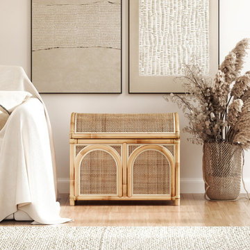 Our Shakyla Rattan Storage Trunk for Living Room