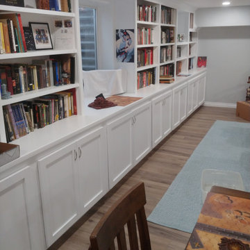 Basement Remodel with Custom Built-in Storage