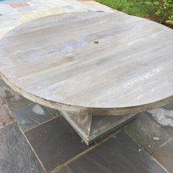 Precast concrete planters and table - Outdoor Dining Tables