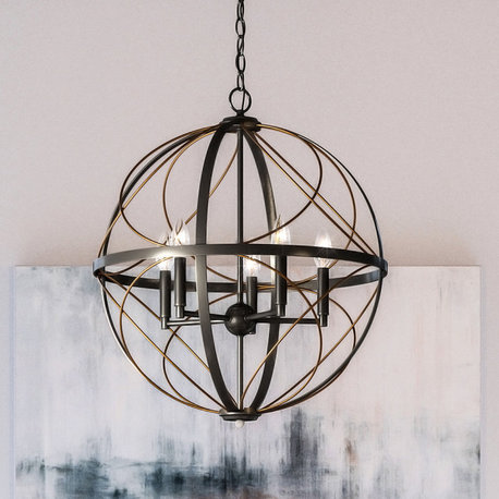 Luxury Farmhouse Chandelier, Olde Bronze