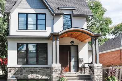 Example of a minimalist exterior home design in Toronto