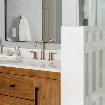 Terrazzo Tides | Transitional Primary Bathroom