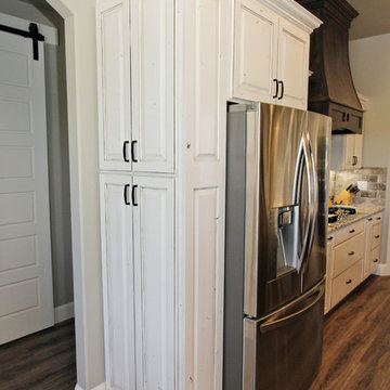 White Painted Kitchen with Knotty Alder Accents, Kimberly ID