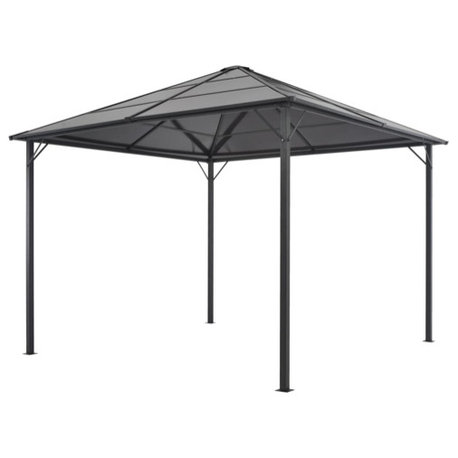 vidaXL Gazebo Anthracite Aluminum and Steel Large UV-resistant materials