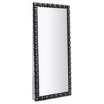 Meridian Furniture - Aubrey Mirror, Black, 29" W x 2" D x 65" H - Reflect timelessness and classic beauty with just a touch of modernity when you hang this lovely Aubrey mirror in your room. An elegant and sophisticated wall mirror for any room, this beautiful piece is sized big enough to hang over a mantle or serve as a bathroom mirror above the sink. A solid acacia wood frame gives it durability while the black finish makes it easy to coordinate the mirror with existing furnishings in your room.