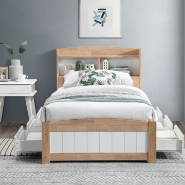 Rio Toddler Single Storage Bed | Hardwood Frame