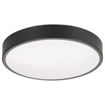 AFX Lighting - AFX Lighting Octavia LED 12" Flush Mount, Black/White, OTVF1218LAJD1BK - Contemporary shallow flush mount fixture can be used in various applications including corridors, baths, laundry rooms and kitchens. Available in three sizes. Fixture mounts to a standard junction box (not included).