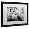 Philippe Hugonnard 'White Calm' Art, Black Frame, White Matte, 20"x16"