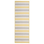 Colonial Mills - Colonial Mills Bayamo Runner Rug, Yellow, 2x9 - Do you like to match or complement? A colorful runner your modern home. Playful. Striped. Whimsical. An excellent addition to your pool side decor. A great pop of color for your porch or patio. Stain Resistant. Mildew Resistant. Fade Resistant. 100% Polypropylene. Use indoor or outdoor. Reversible for twice the wear.
