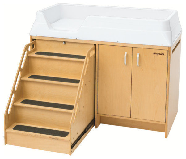 Modern Changing Table With Locking Stairs - Contemporary - Changing ...