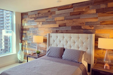 Bedroom - rustic bedroom idea in Other
