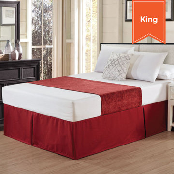 Chenille Bed Scarf - Serene Merlot (26 x 108) | King