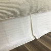 White Linen Bed Skirt With Tailored Pleats, Lined