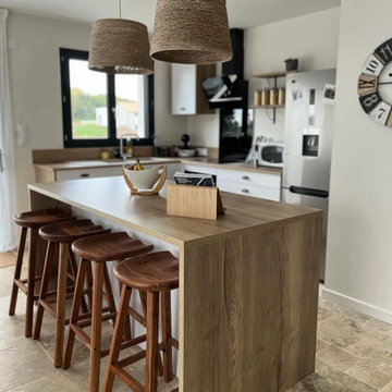 vidaXL Bar Stools 2 pcs Solid Acacia Wood