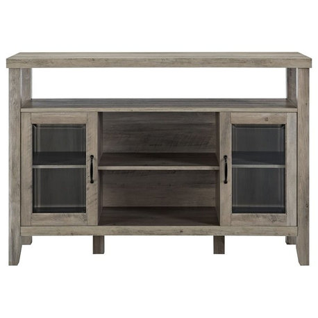 52" Wood TV Stand High Boy Buffet - Gray Wash