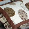 Modern Circles Cotton 3PC Vermicelli-Quilted Printed Quilt Set Full/Queen Size
