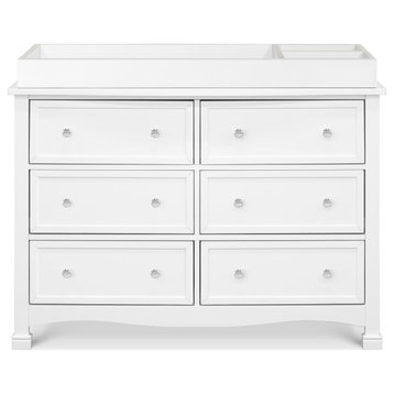 Kalani 6-Drawer Double Wide Dresser, White