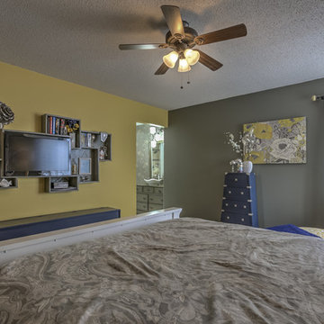 Gray and Yellow Master Bedroom