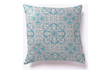 Silver Snowflake Pillow