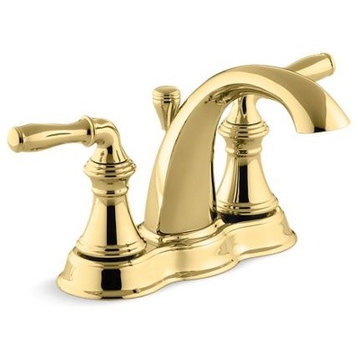 Kohler Devonshire Centerset Bathroom Faucets, Vibrant Polished Brass