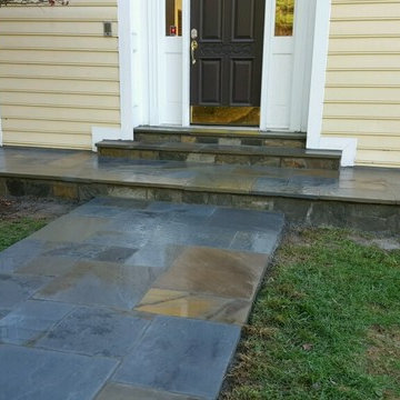 Flagstone Walkway in North Potomac MD, New Stoop & Steps Added