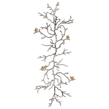 Atelier Branch Wall Accent, Silver and Gold
