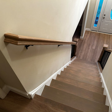 Red Oak Staircase Remodel with Custom Handrails - Bensalem PA