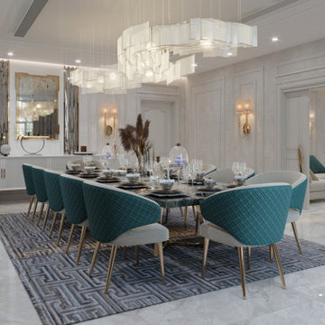 Luxury Penthouse Interior Design – Contemporary Arabic Elegance, Dubai
