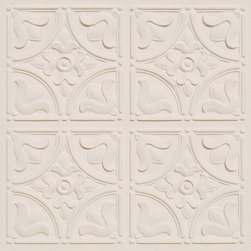 148 Faux Tin Ceiling Tile Glue up 24x24 - Tiny Tulips - Ceiling Tile