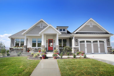 Inspiration for a craftsman exterior home remodel in Salt Lake City