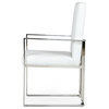 Modrest Fowler Modern White Eco-Leather Dining Armchair