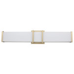 Eglo Lighting - Eglo Lighting 204126A Tomero - 23.74" 26W 1 LED Bath Vanity - Give your bathroom a bold statement with the TomerTomero 23.74" 26W 1  Brushed Gold White GUL: Suitable for damp locations Energy Star Qualified: n/a ADA Certified: n/a  *Number of Lights: Lamp: 1-*Wattage:26w Integrated LED bulb(s) *Bulb Included:Yes *Bulb Type:Integrated LED *Finish Type:Brushed Gold