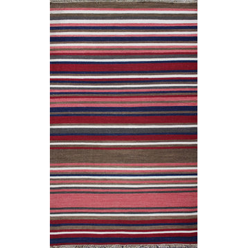Kilim Red Handwoven Rug - KL05-RED, 1.6x1.6