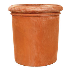 Fresco Cylinder 60cm Terracino - Outdoor Plant Pots & Planters